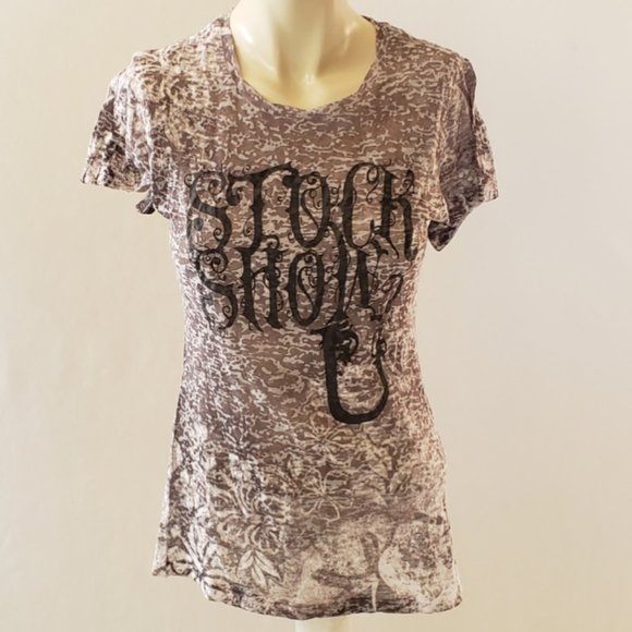 Kavio Distressed Burnout Tee Size Medium - Picture 1 of 7